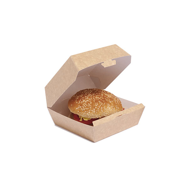 [35289] CAJA BURGUER CARTÓN KRAFT 98X98X7 50 UNID.