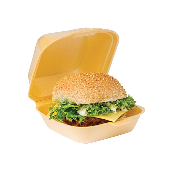 ENVASE FOAM BISAGRA ORO HB-6 BURGUER 15X15 125/UNI