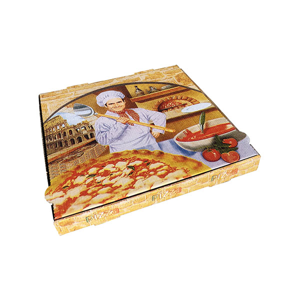 CAJA PARA PIZZA 300X300X35MM MOD.ROMA PAQ.100