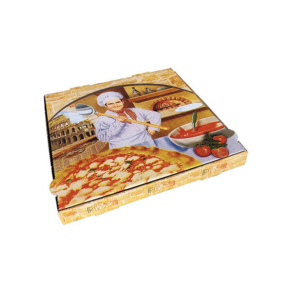 CAJA PARA PIZZA 260X260X35MM MOD.ROMA