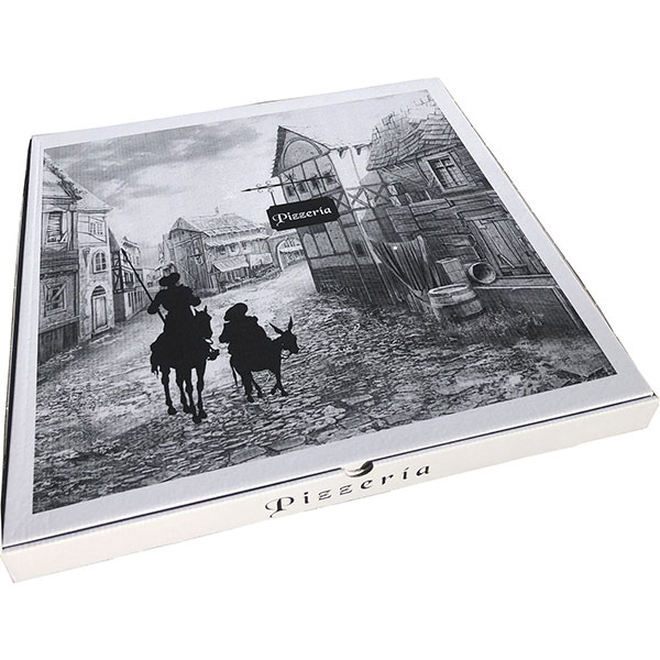 CAJA PARA PIZZA 470X470X45 MOD.QUIXOTE