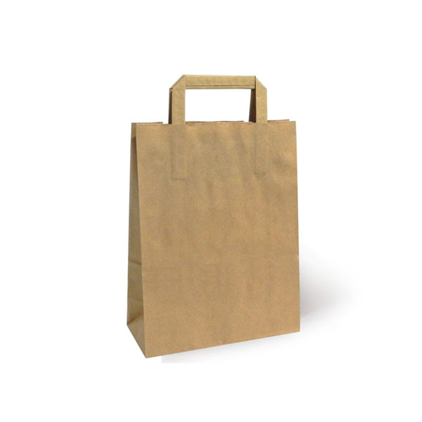 [15142] BOLSA PAPEL KRAFT ASA PLANA 22X10X28 250/UNID.