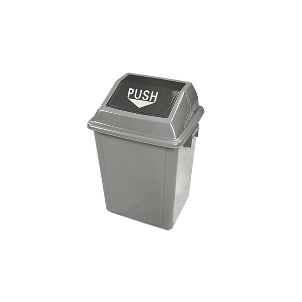 PAPELERA TAPA BASCULANTE 25L GRIS CLARO/OSCURO