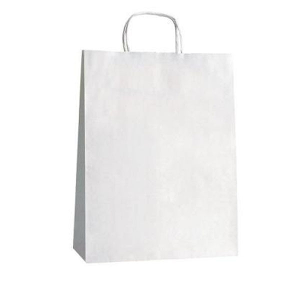 [15201] BOLSA PAPEL BLANCA ASA RIZADA 32X12X41 