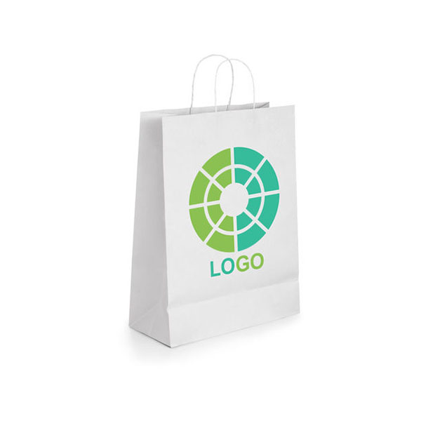 BOLSA ASA RIZADA BLANCA IMPRESA 24+11X22 ISABELLA