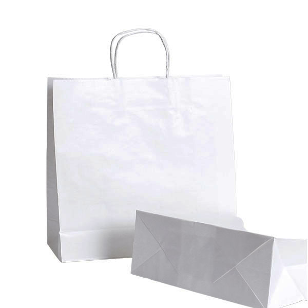 [15043] BOLSA PAPEL BLANCA ASA RIZADA 46X16X49
