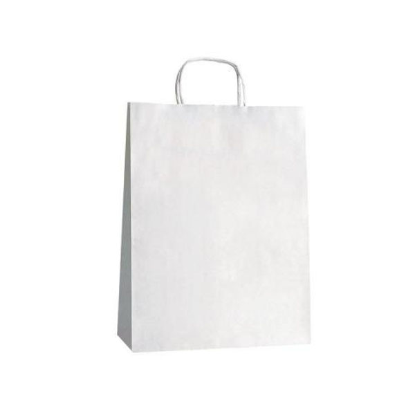 [15031] BOLSA PAPEL BLANCA ASA RIZADA 24X10X31 