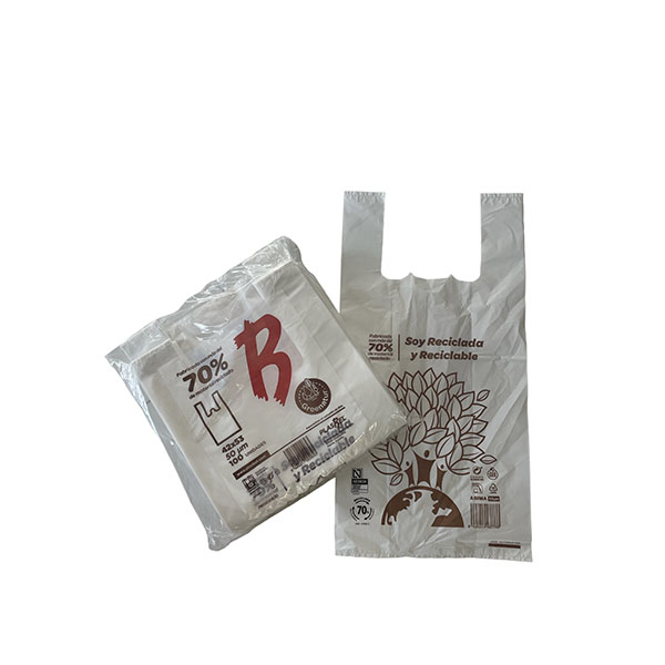 [1308] BOLSA ASA CAMISETA 70% RECICLACO 42X53 G200