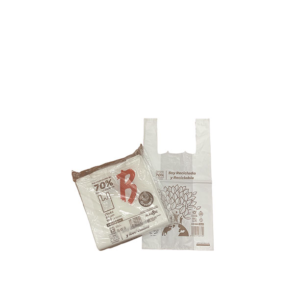 [1307] BOLSA ASA CAMISETA UNIDAD 70% RECIC. 35X45