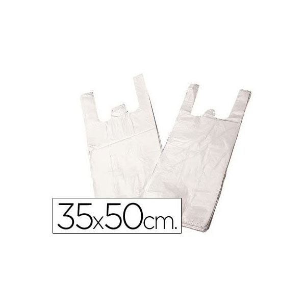 BOLSA ASA CAMISETA ANÓNIMA BL.35X50 200 UNI.