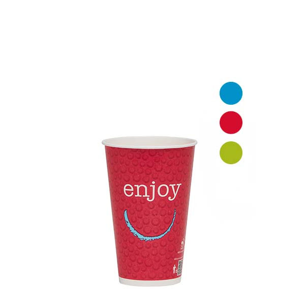 VASO PAPEL BEBIDAS FRIAS ENJOY 300/360ML 100/UNID.