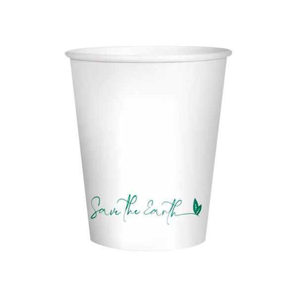 [33011] VASO CARTON BLANCO SAVE THE EARTH 7OZ 200ML 50/UNI