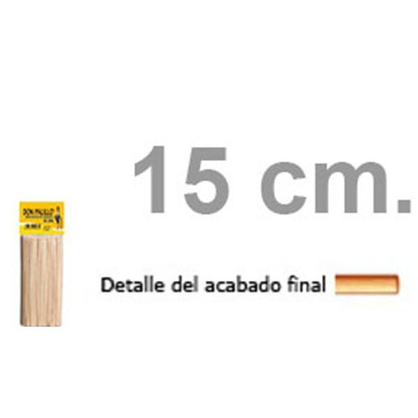 PALO PINCHO MADERA 15CM. 200/UNID.