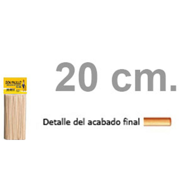 [36139] PALO PINCHO MADERA 20CM 100/UNID.