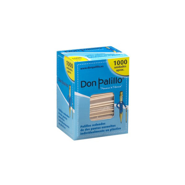 PALILLO REDONDO 2 PUNTAS ENFUND. CELOF. 1000/UNID.