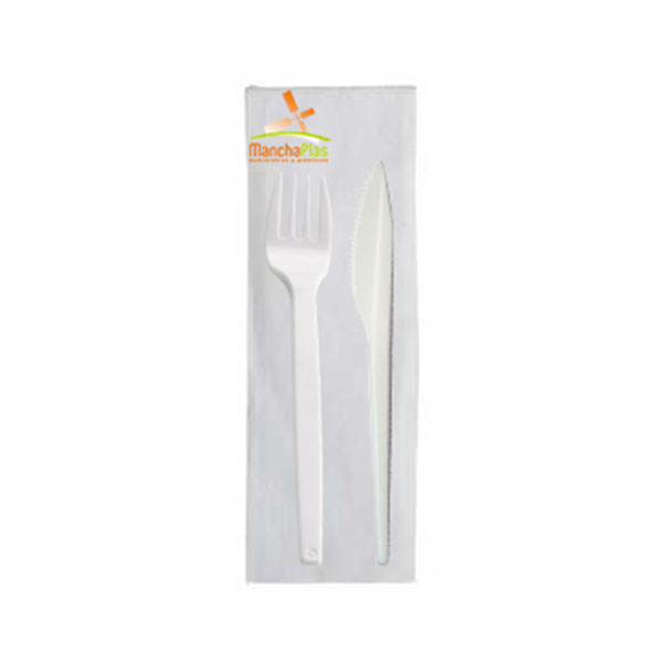 [35215] SET REUTILIZABLE TENEDOR+CUCHILLO+SERV 500/UNID.