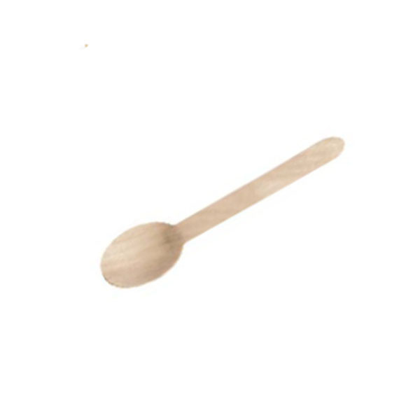 CUCHARA DE MADERA 16.5CM RETRACTIL 100/UNID.