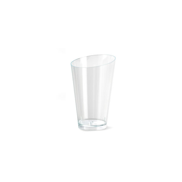 [33161] VASITO CONICO ASIMETRICO PS 80ML 24/UNID.