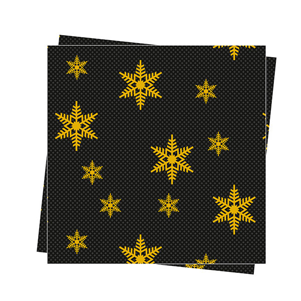 [20259] SERVILLETA PP NEGRA ESTRELLAS NAVIDAD 40X40 50 SER