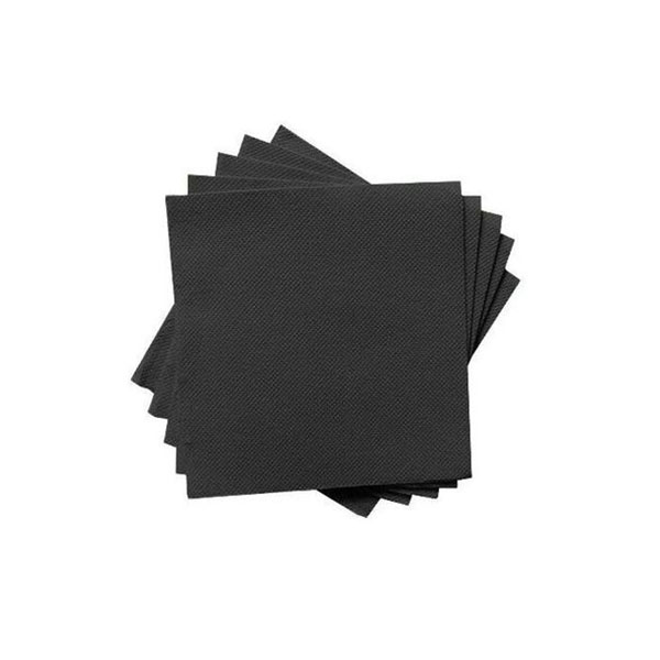 [20257] SERVILLETA PUNTA PUNTA 33X33 2C NEGRO 50 SS