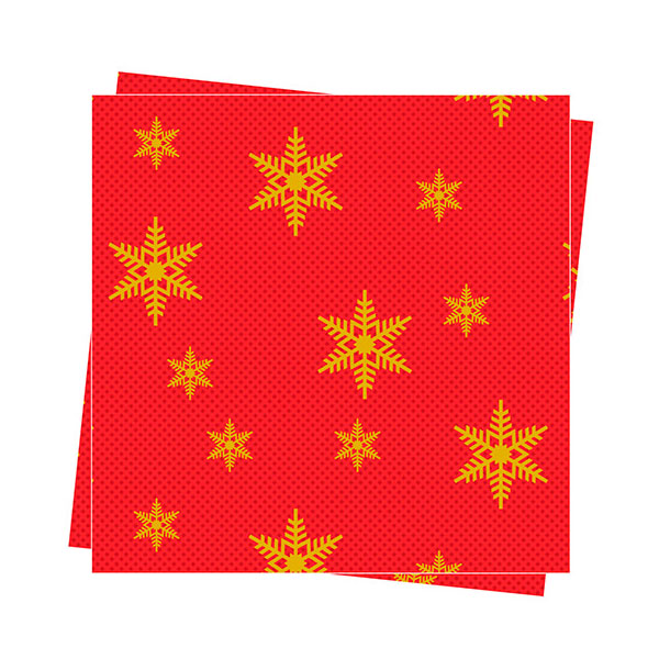 [20215] SERVILLETA PP ROJA ESTRELLAS NAVIDAD 40X40 50 SERV