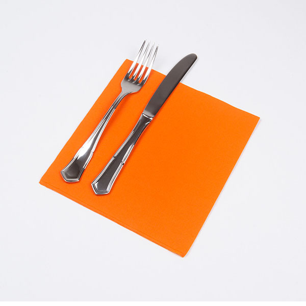 [20201] SERVILLETA PUNTA PUNTA 40X40 NARANJA 50 SERV.