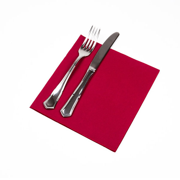 SERVILLETA PUNTA PUNTA 40X40 BURDEOS 50/SERV.