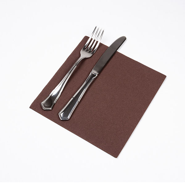 [20034] SERVILLETA PUNTA PUNTA 40X40 MARRON 50 SERV.