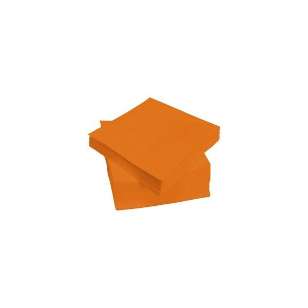 [20018] SERVILLETA PASTA 20X20 NARANJA 100 SERV.