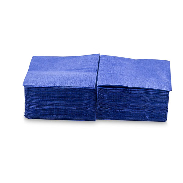 SERVILLETA PASTA ASUL OSCURO 20X20 100/UNID.