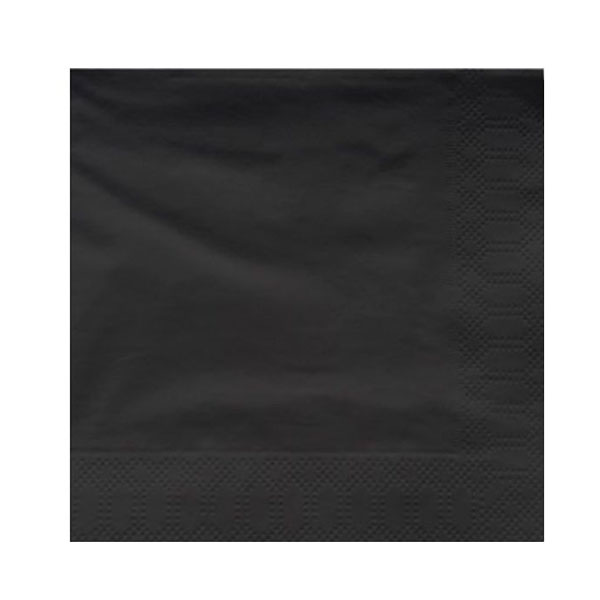 [20012] SERVILLETA PASTA 40X40 2C NEGRA 50/UNID.