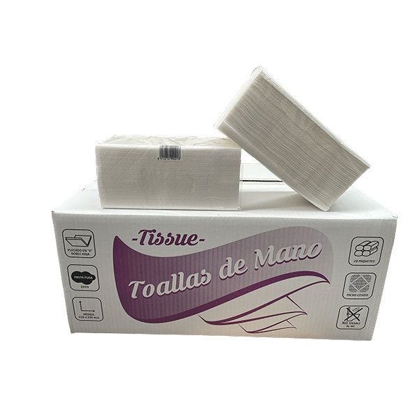 [19104] TOALLA TISSUE PLEGADA EN V 150 SERVICIOS