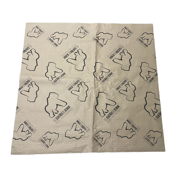 [21513] MANTEL PAPEL ECO KRAFT IMPRESO 100X100 500/UNID.