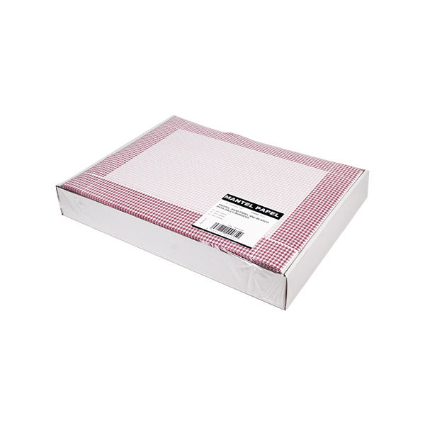 [21368] MANTEL PAPEL 30X40 PATA GALLO BURDEOS 500/UNID.