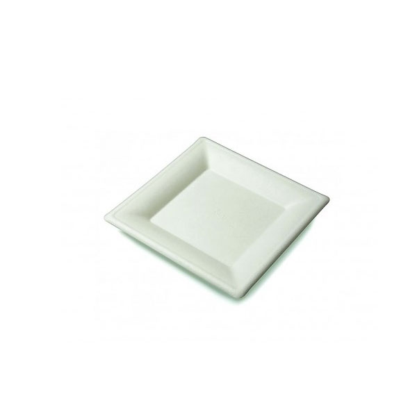 PLATO CUADRADO CAÑA/AZ 160X160M 50/UNID.