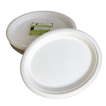 PLATO OVAL CAÑA/AZ 318X255X23.6MM 50/UNID