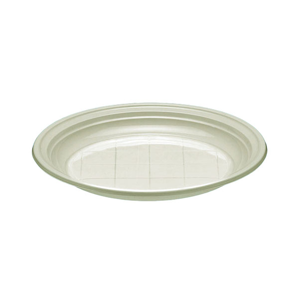 [33007] PLATO LLANO CREMA 22CM REUTILIZABLE 50/UNID.