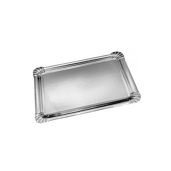 BANDEJA CARTON PLATA 25X34 BAM8 100/UNID.