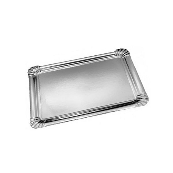 BANDEJA CARTON PLATA 31X38 50/UNI