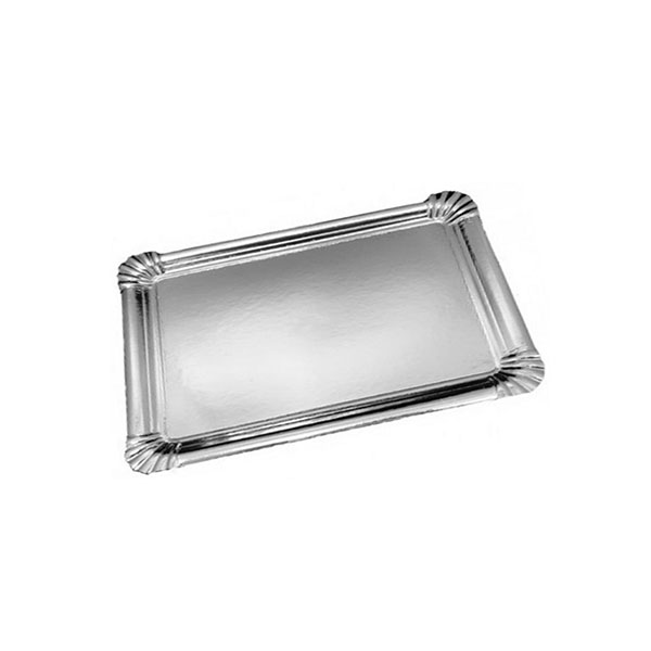 BANDEJA CARTON PLATA 28X36 50/UNID.