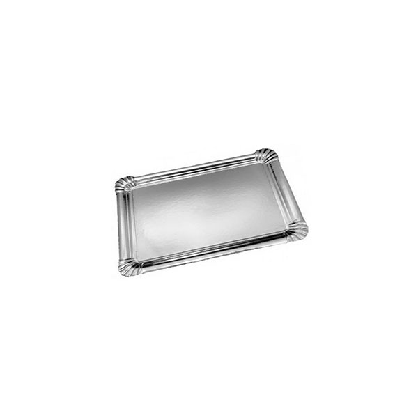 BANDEJA CARTON PLATA 16X23 BAM4 200/UNID.