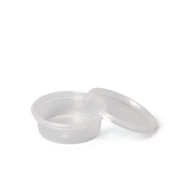 TARRINA REDONDA HERMETICA 250CC TRANSP. 50/UNID.