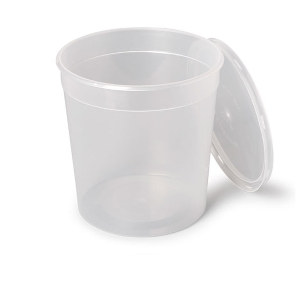 TARRINA REDONDA HERMETICA 1000CC TRANSP. 25/UNID.