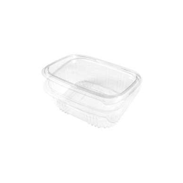 [14115] TARRINA BISAGRA PET 375CC BOCA ESTRECHA 50/UNID