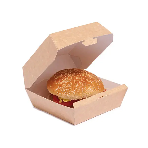 [35278] CAJA BURGER CARTON KRAFT - GRANDE 120X120X80MM