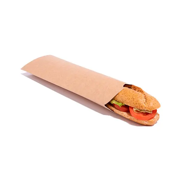 [22029] FUNDA BOCADILLO CARTON KRAFT ABRE FACIL 270X118X40 (50 uds)